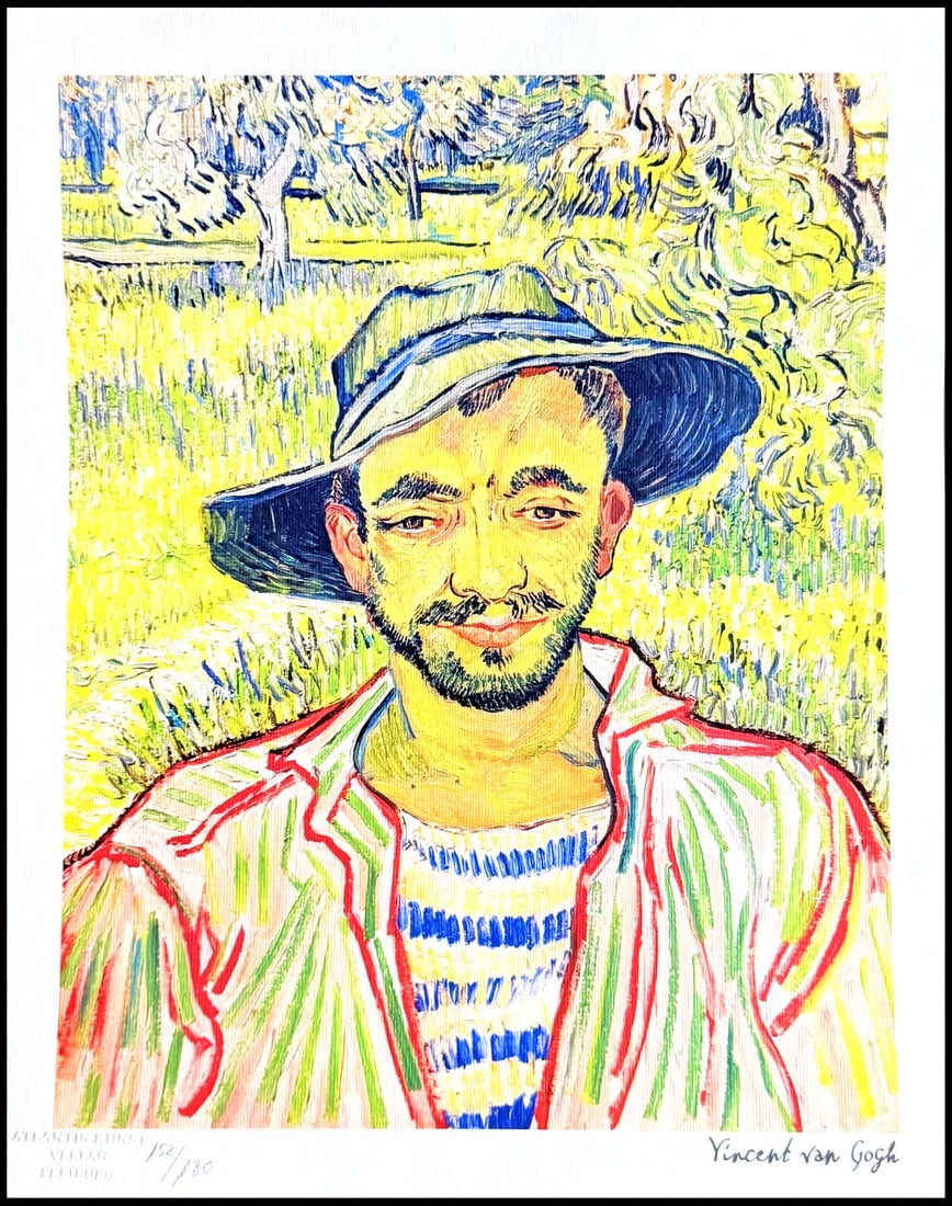 Numbered Vincent Van Gogh Lithograph: Numbered Vincent Van Gogh Lithograph Own a rare and beautiful piece of art history with this exquisite Vincent Van Gogh lithograph, "The gardener of Arles", printed in 1978 by Atlantis Verlag in