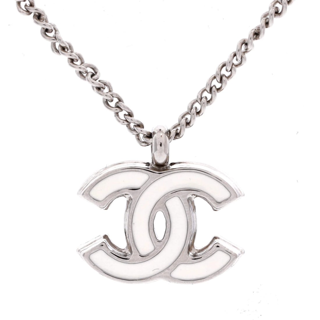 Chanel CC Pendant Necklace in Metal with Enamel (1 of 3)