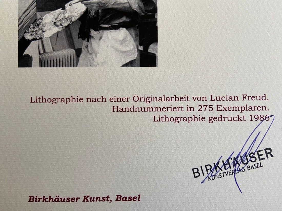 Numbered Lucian Freud Lithograph - 9