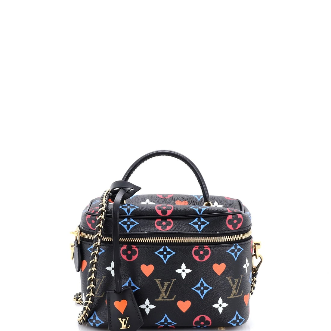 Louis Vuitton Limited Edition Multicolor Monogram PM Game On Vanity Handbag: Louis Vuitton Limited Edition Multicolor Monogram PM Game On Vanity Handbag Own the ultimate accessory for any fashion enthusiast with this stunning Louis Vuitton Limited Edition Multicolor Monogram