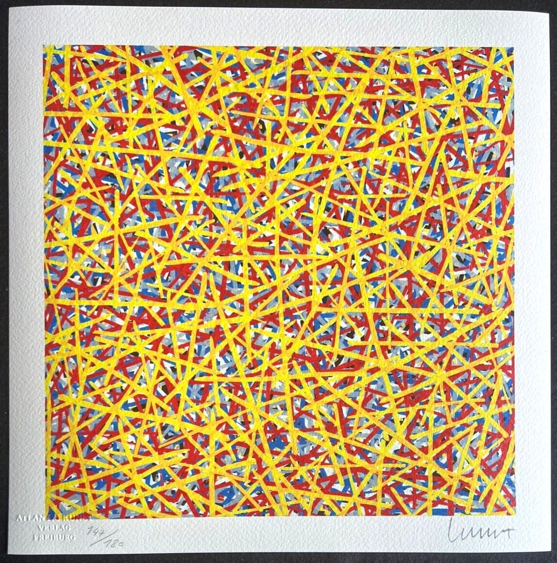 Sol Lewitt Lithograph with Numbered Stamp - 2