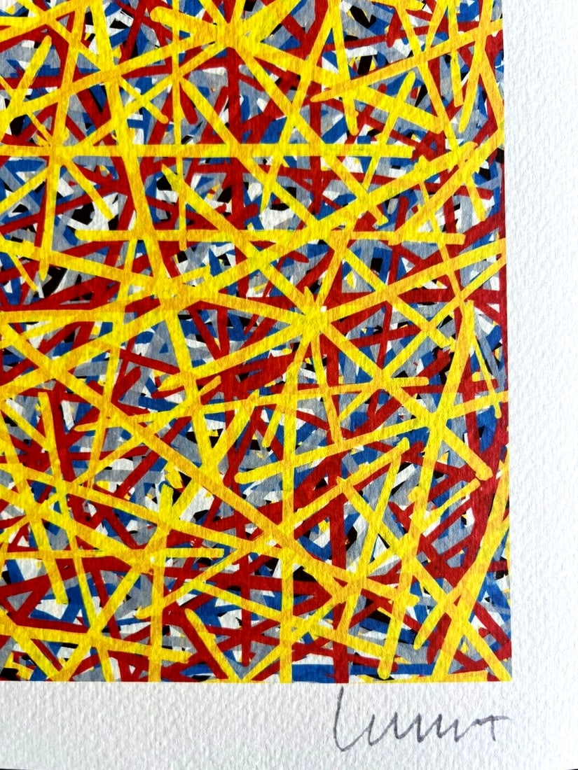 Sol Lewitt Lithograph with Numbered Stamp - 8