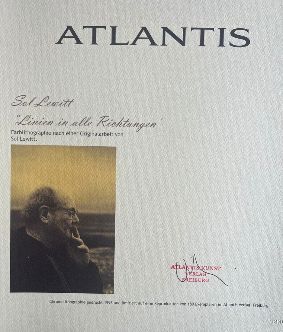 Sol Lewitt Lithograph with Numbered Stamp - 9