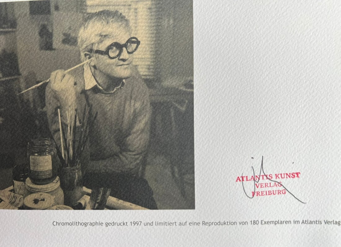 David Hockney Lithograph Handmade Op Numbered - 12