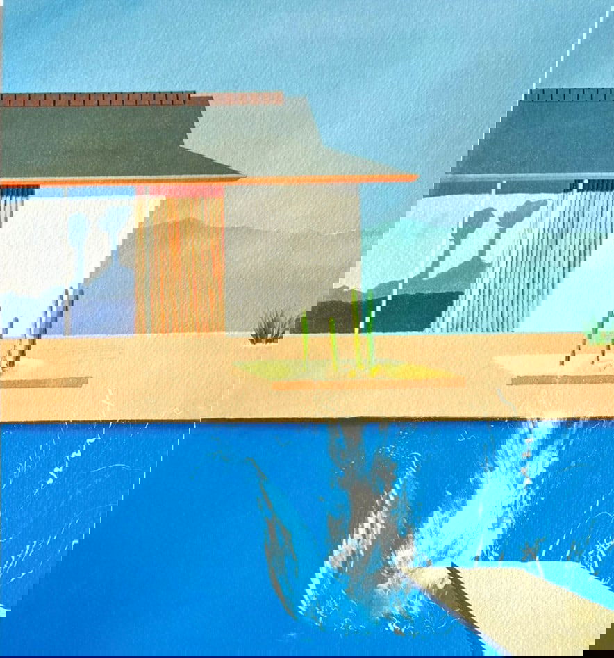 David Hockney Lithograph Handmade Op Numbered (1 of 13)