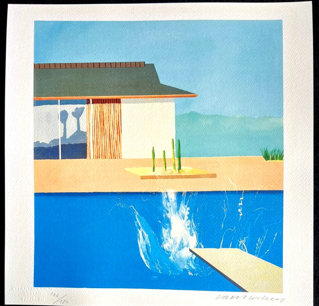 David Hockney Lithograph Handmade Op Numbered - 3