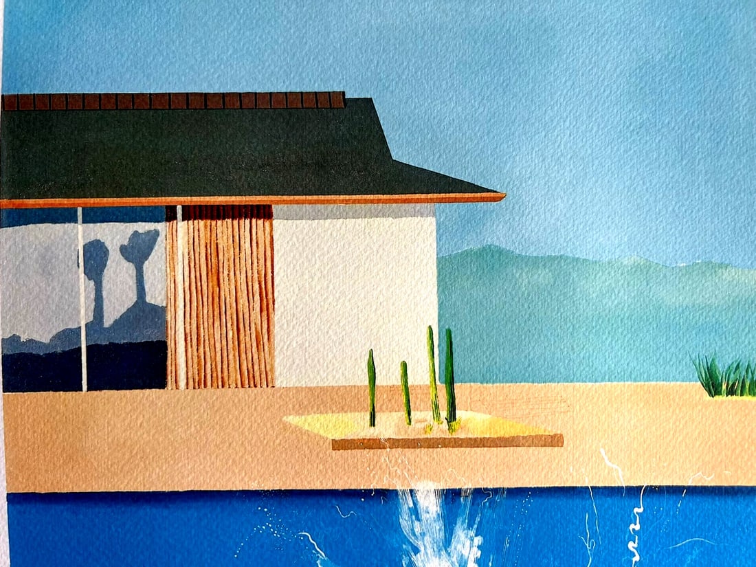 David Hockney Lithograph Handmade Op Numbered - 4