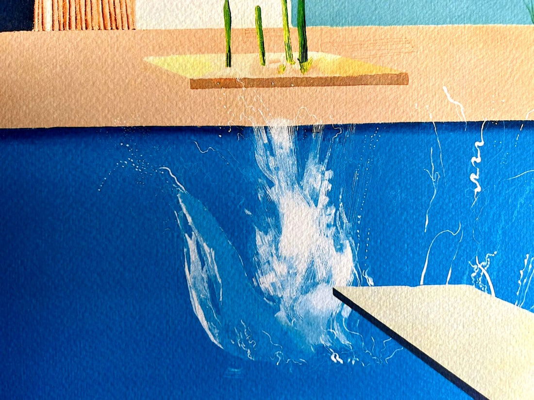 David Hockney Lithograph Handmade Op Numbered - 6