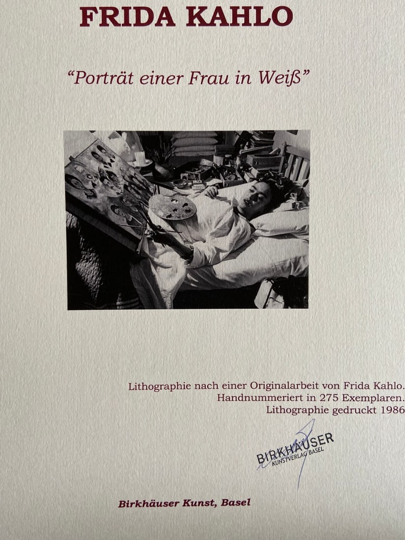 Numbered Frida Kahlo Lithograph - 9