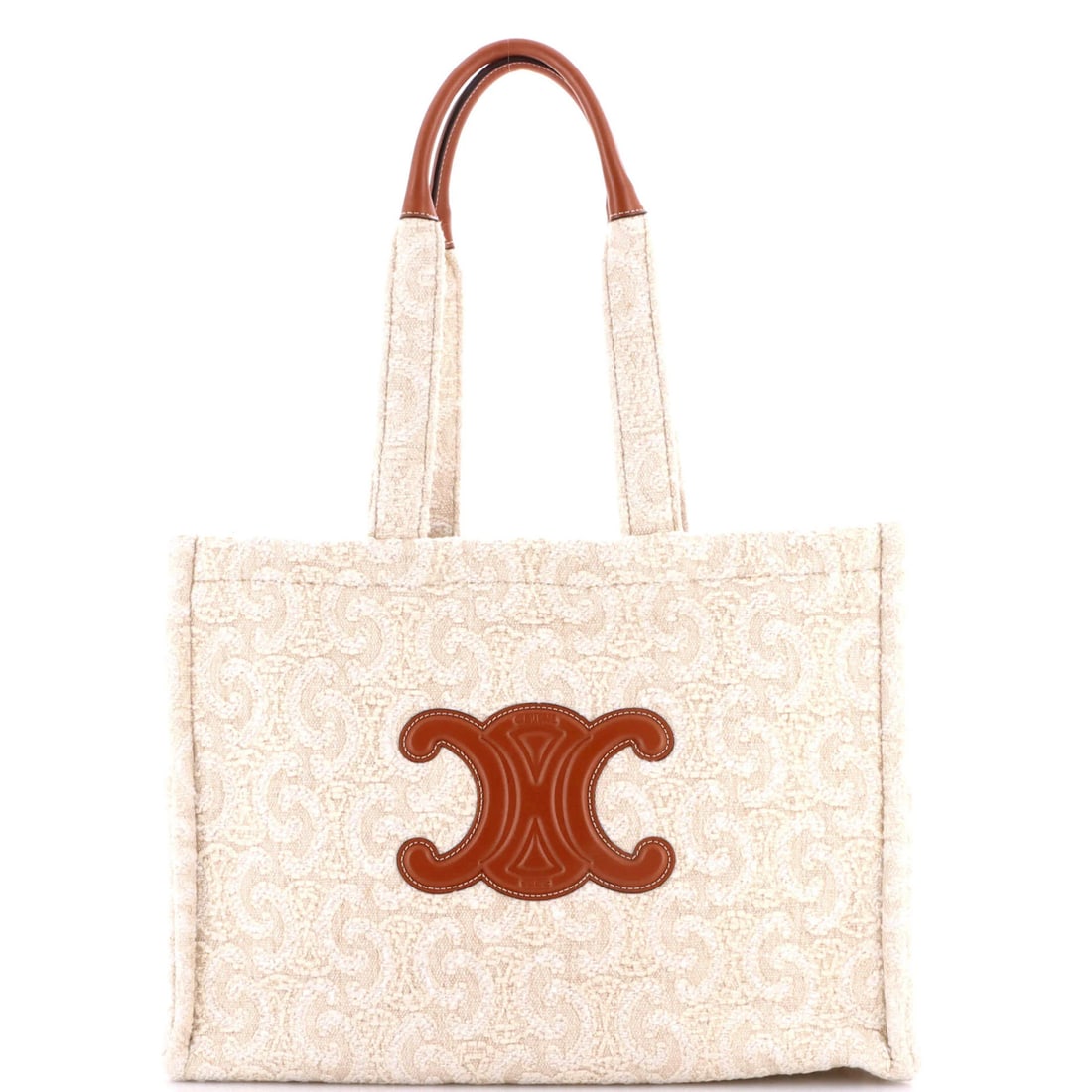 Celine Thais Tote in Large Wool Cabas Triomphe (1 of 7)