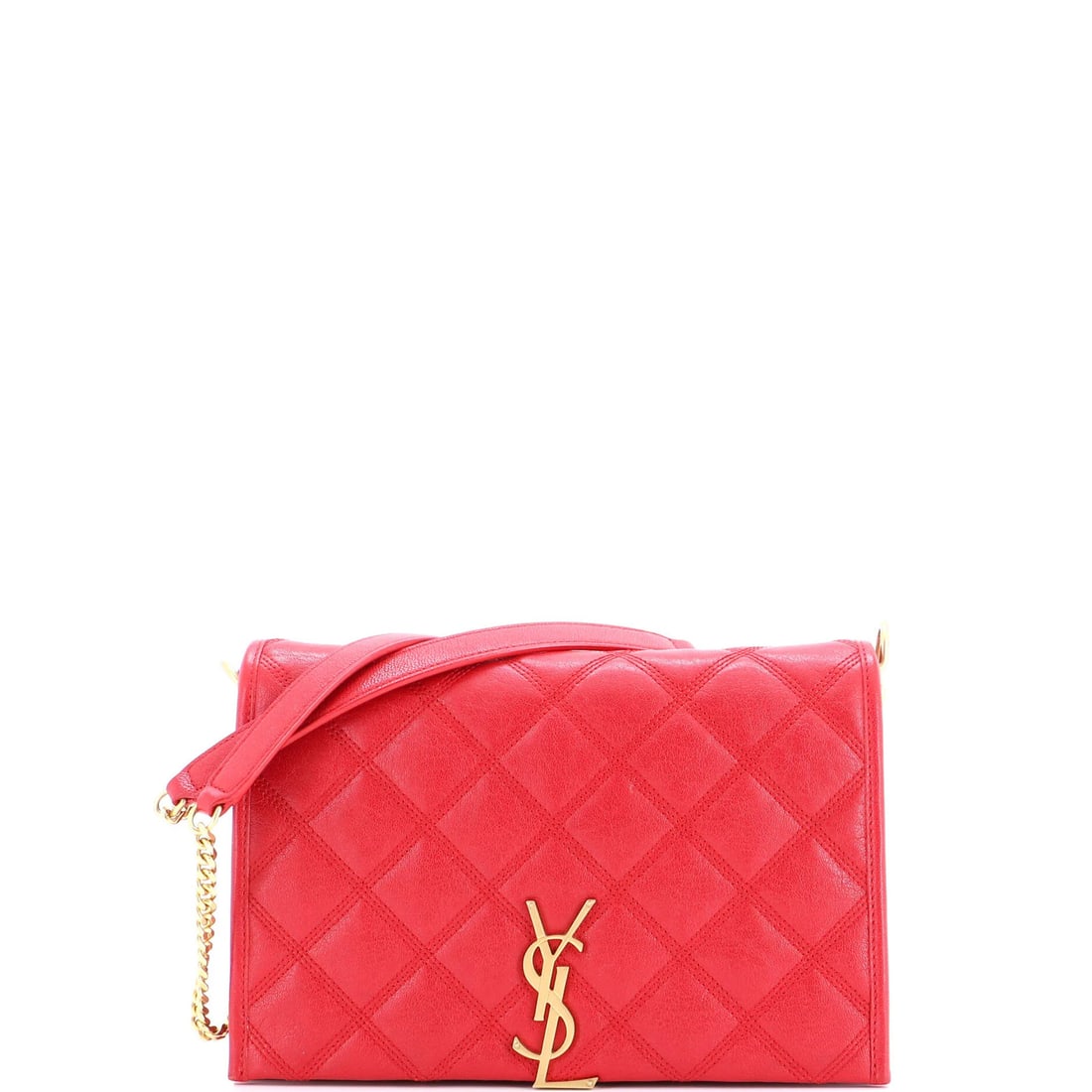 Saint Laurent Becky Mini Quilted Leather Shoulder Bag: Saint Laurent Becky Mini Quilted Leather Shoulder Bag The Saint Laurent Becky Mini Quilted Leather Shoulder Bag is a chic and sophisticated accessory that exudes luxury. With its vibrant red