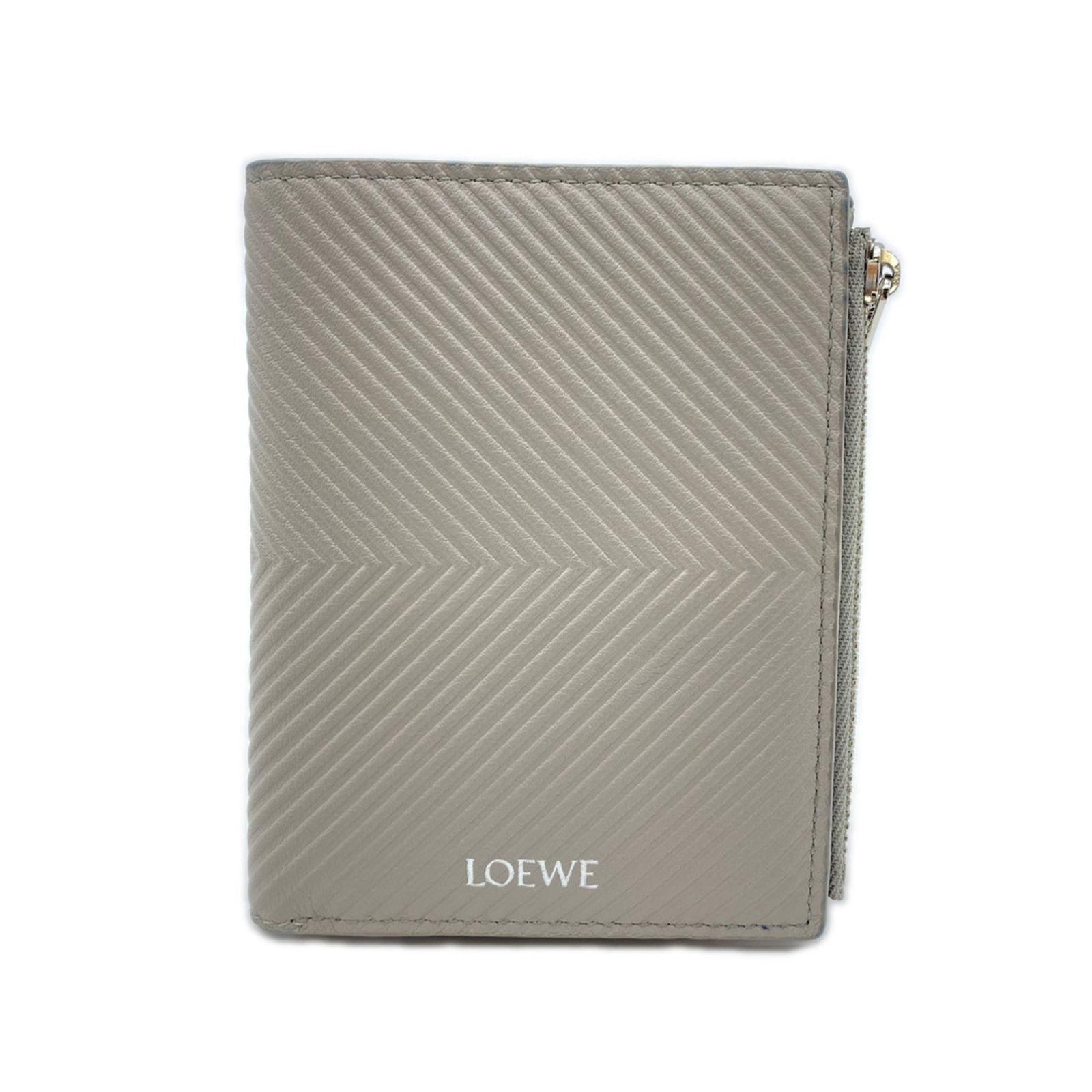 Loewe Bi-Fold Leather Wallet: Loewe Bi-Fold Leather Wallet A sleek and sophisticated bi-fold leather wallet from renowned Spanish fashion house Loewe, this classic design boasts a timeless gray color and premium quality leather