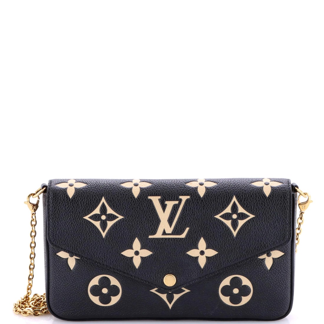 Giant Louis Vuitton Felicie Pochette Bicolor Monogram Empreinte: Giant Louis Vuitton Felicie Pochette Bicolor Monogram Empreinte For the fashion-forward collector, the Giant Louis Vuitton Felicie Pochette Bicolor Monogram Empreinte is a rare and coveted find. This