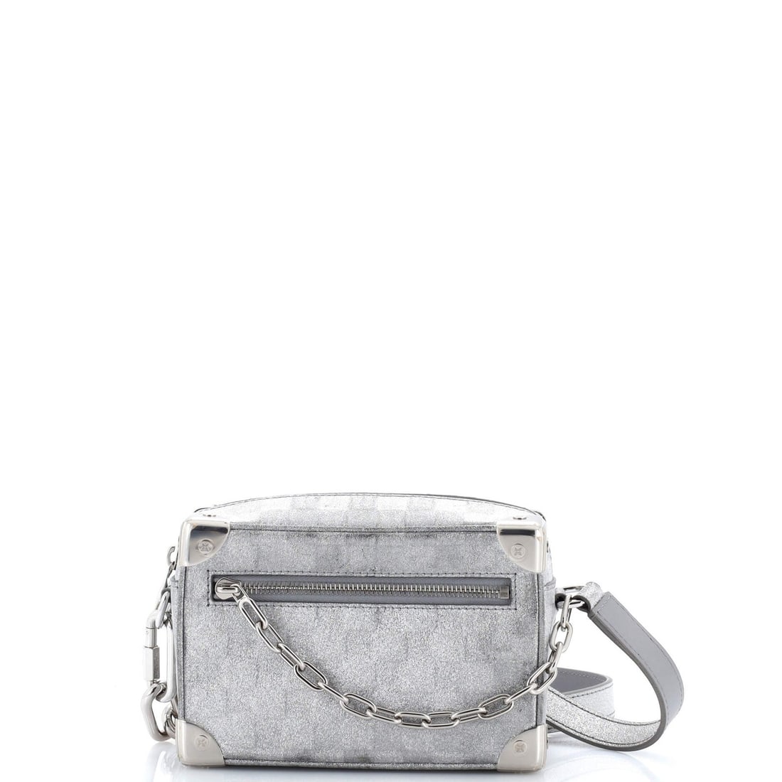 Louis Vuitton Soft Trunk Bag in Damier Glitter Leather Mini: Louis Vuitton Soft Trunk Bag in Damier Glitter Leather Mini Add a touch of luxury to your daily routine with the iconic Louis Vuitton Soft Trunk Bag in Damier Glitter Leather Mini. This stylish