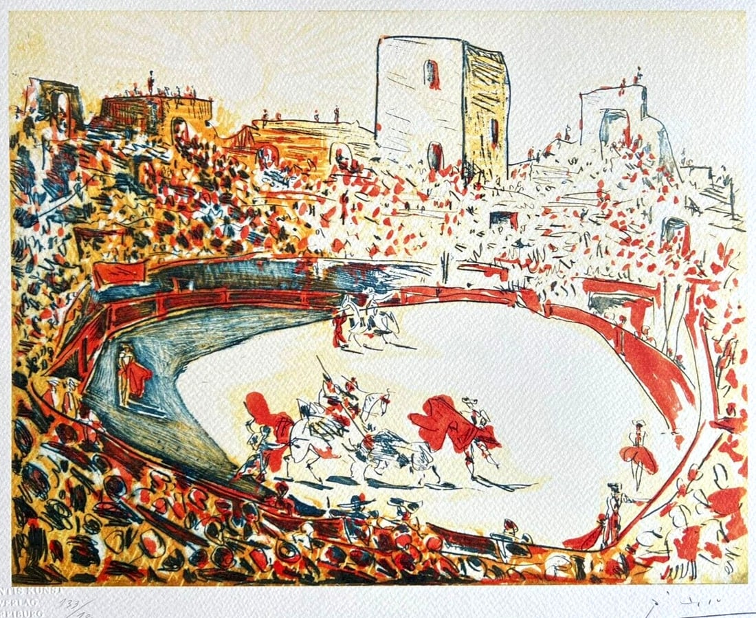 180exe Pablo Picasso Lithograph Numbered Limited: 180exe Pablo Picasso Lithograph Numbered Limited A rare opportunity to own a piece of art history, this 1978 limited edition lithograph by Pablo Picasso is a true treasure for collectors and