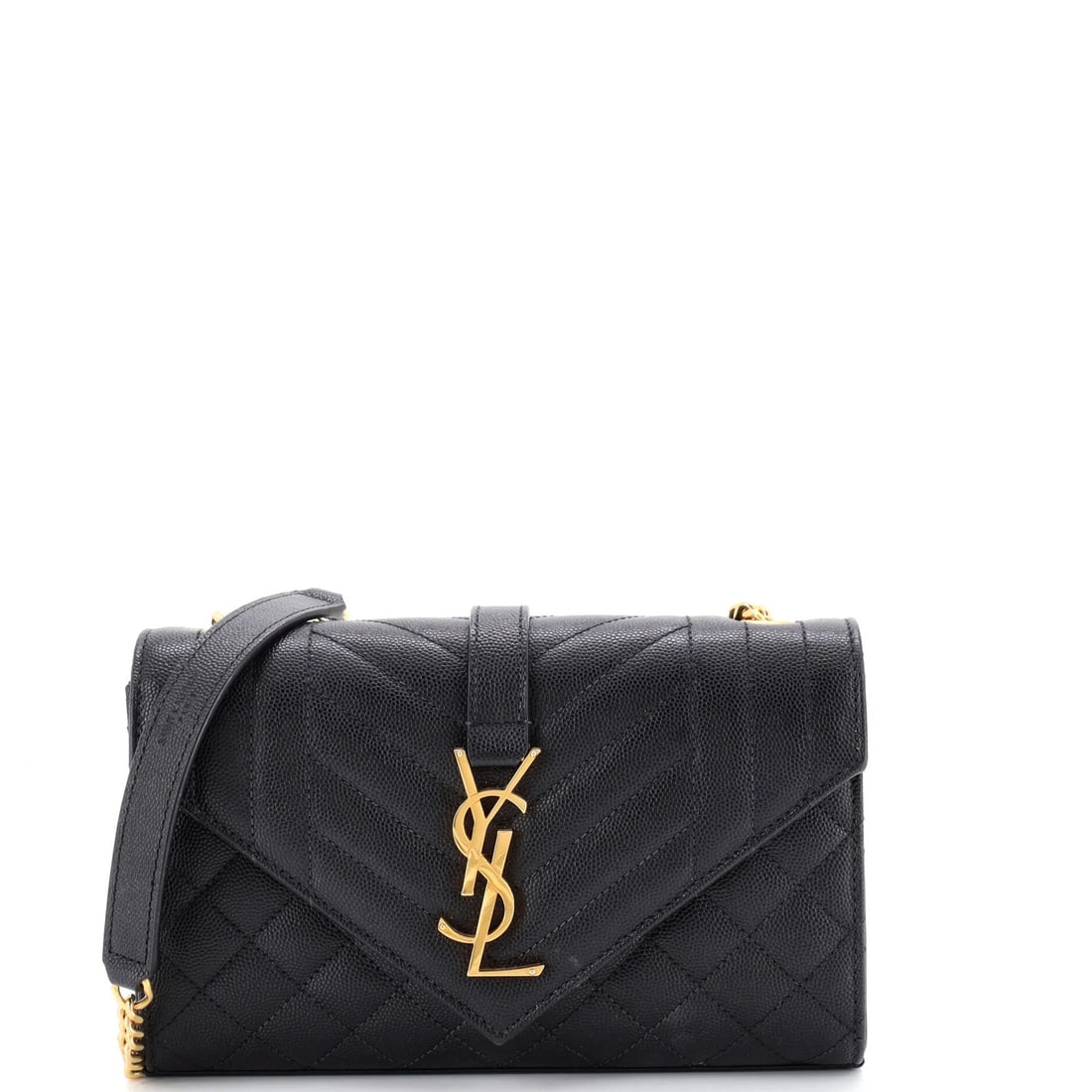 Saint Laurent Classic Monogram Envelope Satchel in Small Matelasse Leather (1 of 6)