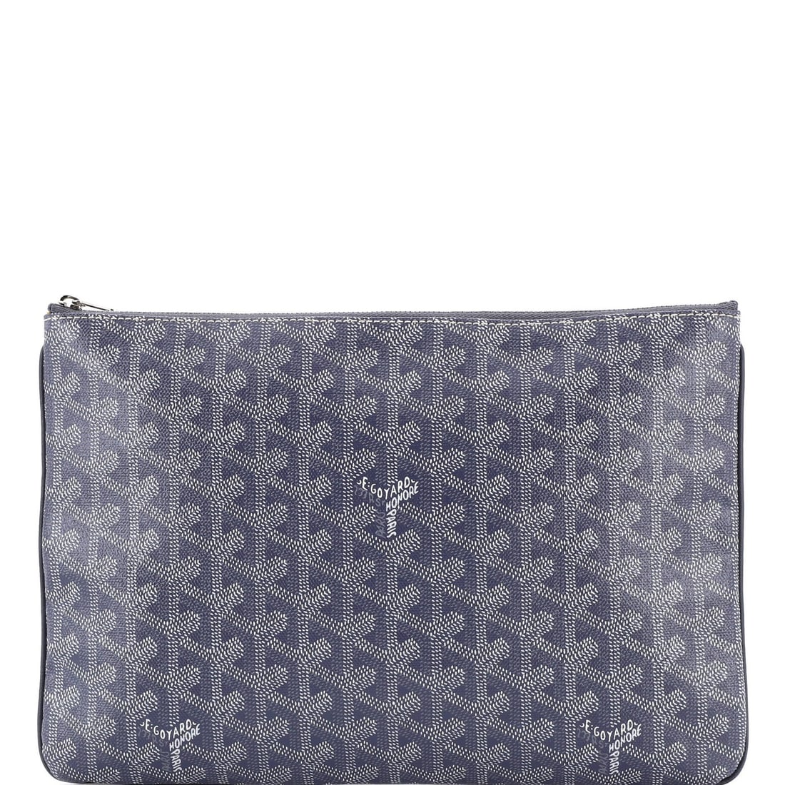 Goyard Senat Zip Pouch in Coated Canvas MM: Goyard Senat Zip Pouch in Coated Canvas MM The Goyard Senat Zip Pouch in Coated Canvas MM is a timeless and versatile accessory that combines style with practicality. With its spacious interior,