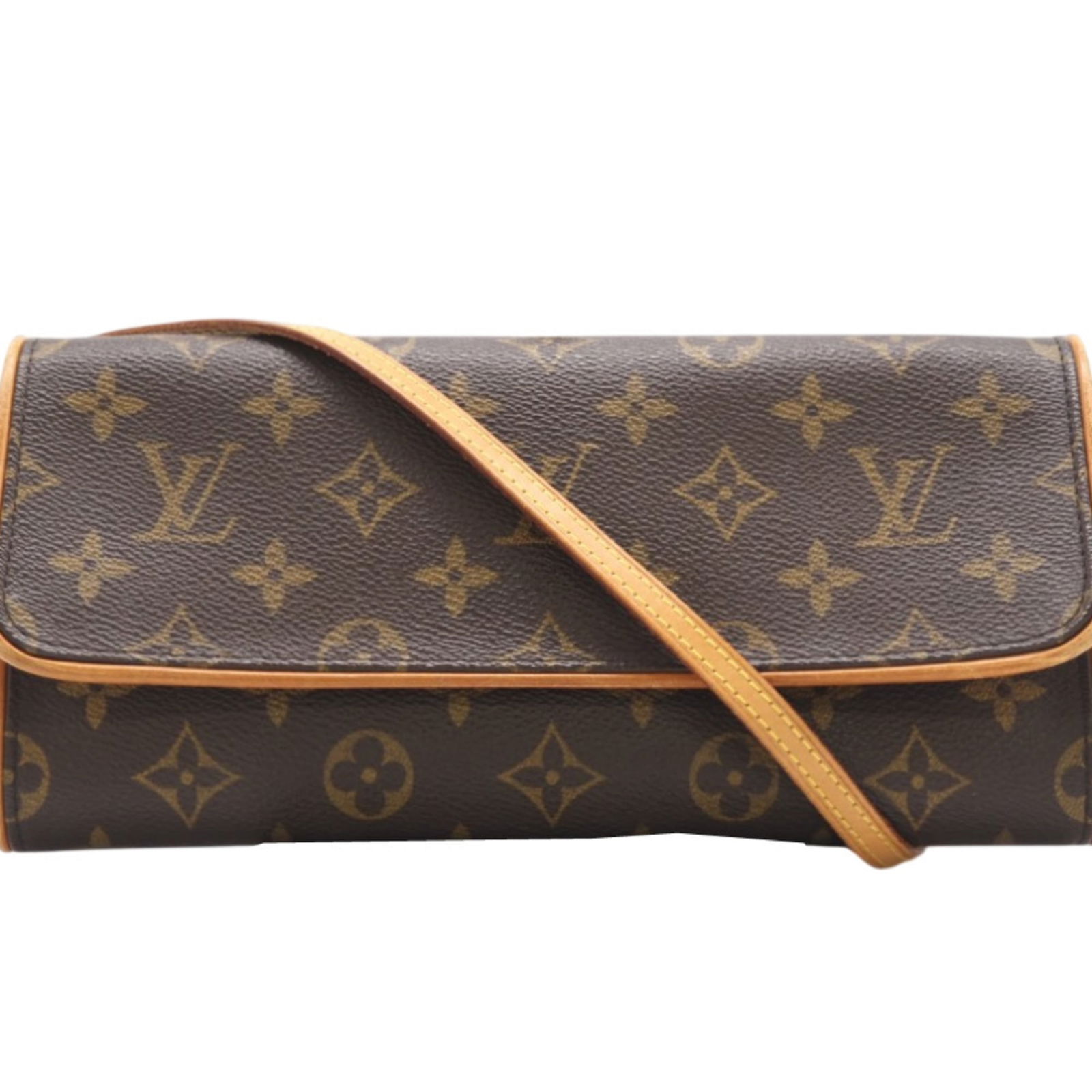 Louis Vuitton Coated Canvas Shoulder Bag: Louis Vuitton Coated Canvas Shoulder Bag A timeless piece from the iconic Louis Vuitton brand, this coated canvas shoulder bag boasts a classic brown hue and sleek flap closure. With its spacious
