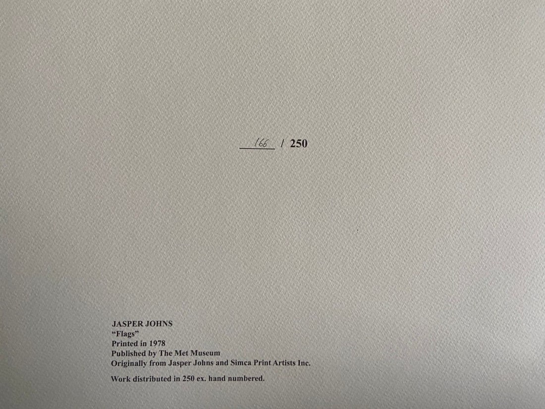 Published Jasper Johns Lithograph Op Numbered - 7