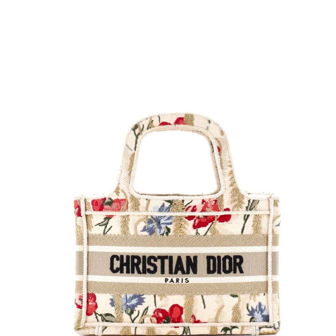 Mini Christian Dior Book Tote Embroidered Canvas: Mini Christian Dior Book Tote Embroidered Canvas Elevate your everyday with the iconic Mini Christian Dior Book Tote Embroidered Canvas, a stylish and sophisticated accessory that exudes luxury. This
