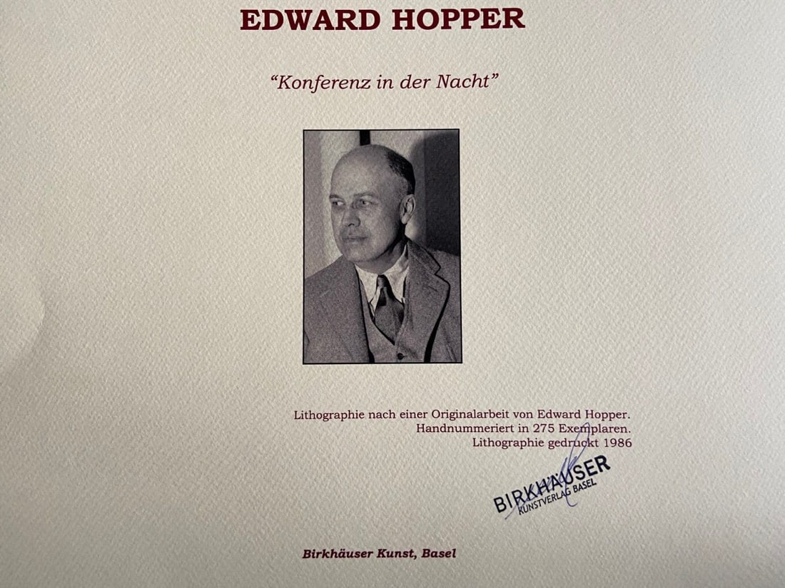 Lithograph Edward Hopper - 9