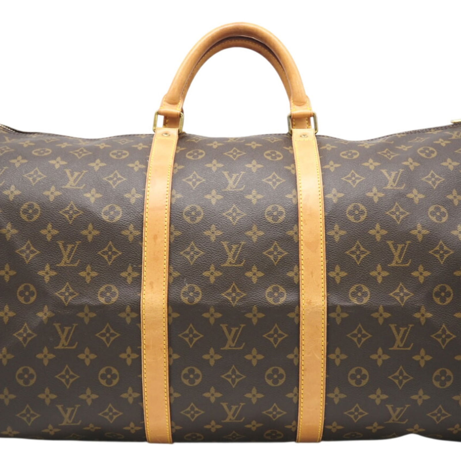 Louis Vuitton Boston Monogram Bag: Louis Vuitton Boston Monogram Bag A pre-owned Louis Vuitton Boston Monogram bag in rich brown, boasting the iconic monogram pattern that exudes luxury and sophistication. With its spacious interior