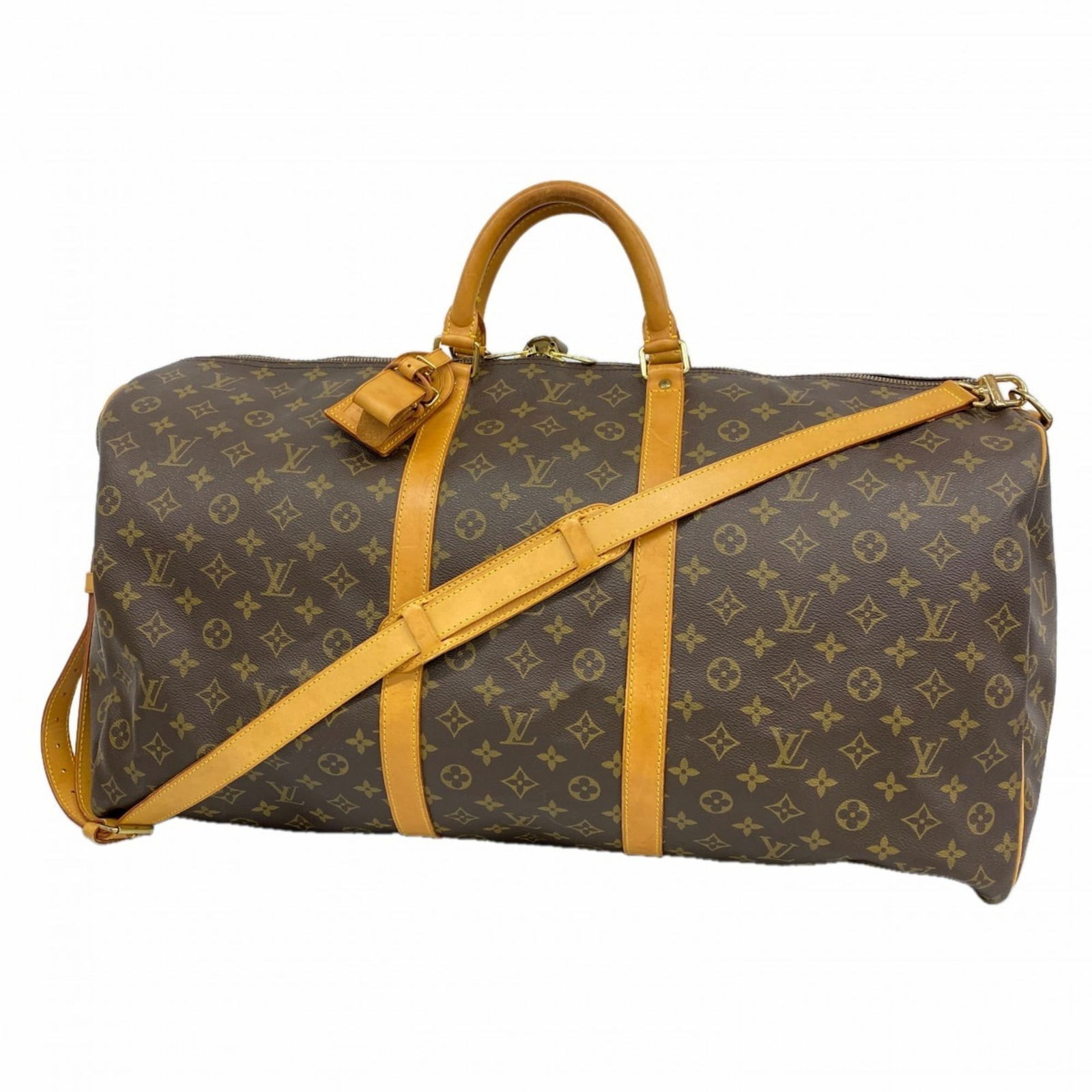 Bag Louis Vuitton Boston: Bag Louis Vuitton Boston A pre-owned Louis Vuitton Boston bag in rich brown leather, boasting the iconic monogram pattern and timeless design that has made this style a classic for decades. With its