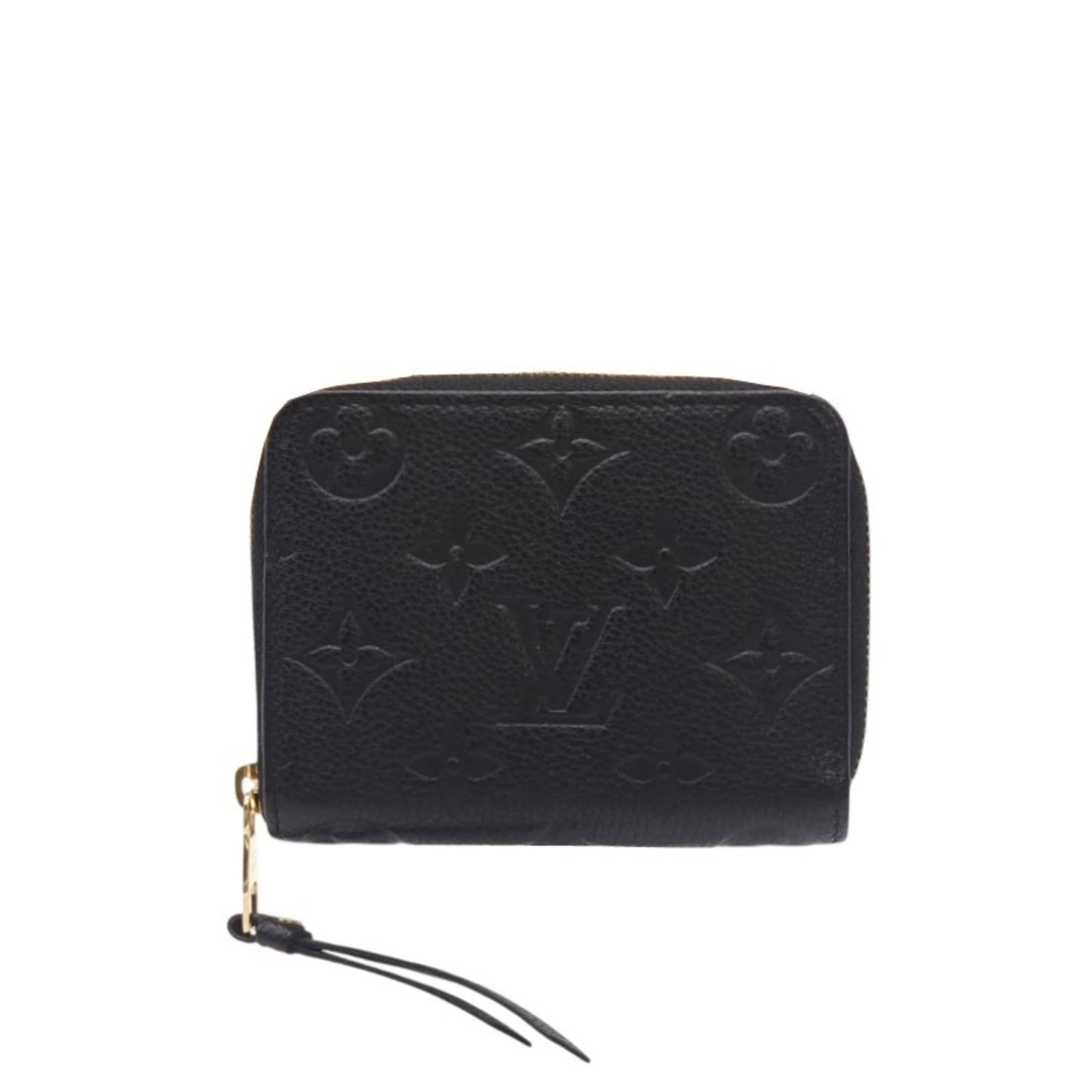 Louis Vuitton Coin Purse/ Case Leather: Louis Vuitton Coin Purse/ Case Leather A sleek and sophisticated Louis Vuitton coin purse, crafted from rich black calf leather, adds an air of luxury to any outfit. With its classic design and durabl