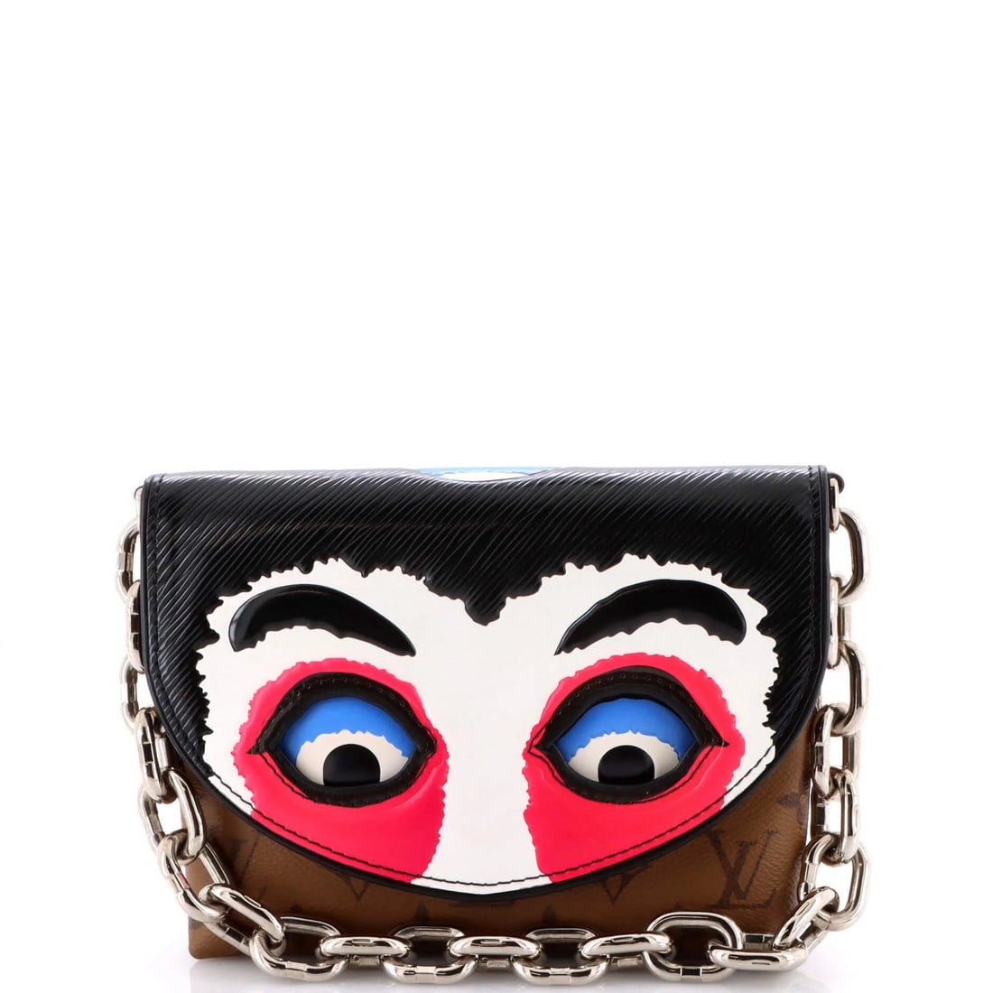 Louis Vuitton Pochette Kabuki in Epi Leather & Reverse Monogram Canvas: Louis Vuitton Pochette Kabuki in Epi Leather & Reverse Monogram Canvas The Louis Vuitton Pochette Kabuki is a stunning, all-leather clutch that exudes timeless elegance. With its rich brown Epi