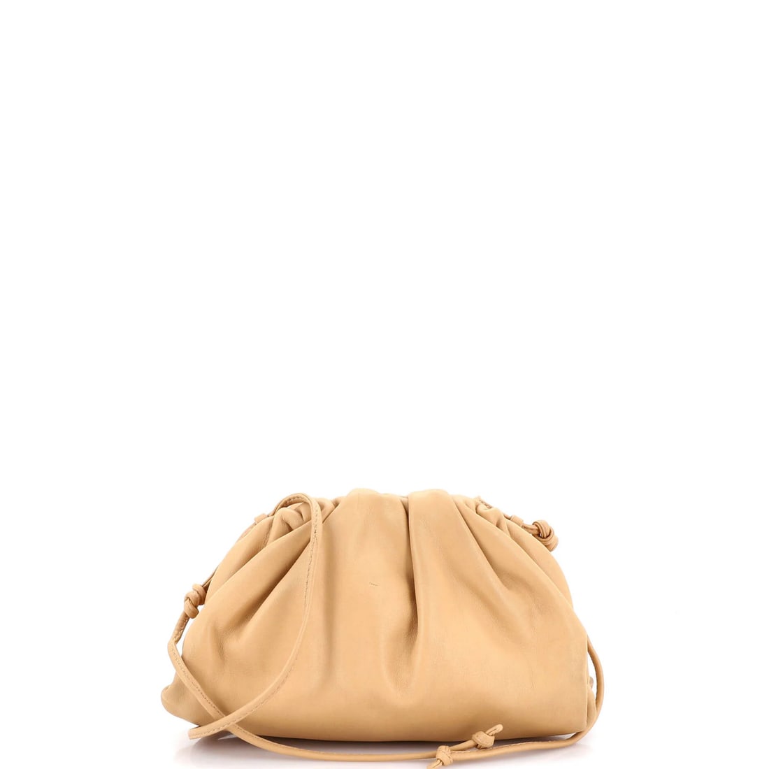 Mini Bottega Veneta The Pouch Leather: Mini Bottega Veneta The Pouch Leather A miniature masterpiece, Bottega Veneta's The Pouch Leather Mini is a sleek and sophisticated cross-body bag that exudes effortless elegance. With its neutral