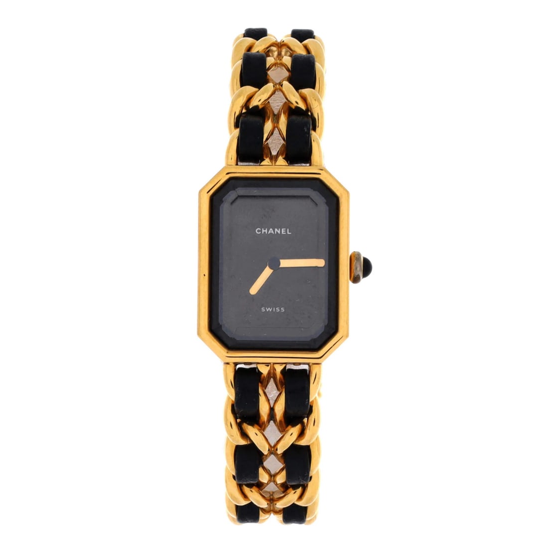 Chanel Premiere Rock Quartz Watch in Plated Metal & Leather: Chanel Premiere Rock Quartz Watch in Plated Metal & Leather Experience the timeless elegance of Chanel with the Premiere Rock Quartz Watch, boasting a striking multi-color band and sleek PVD