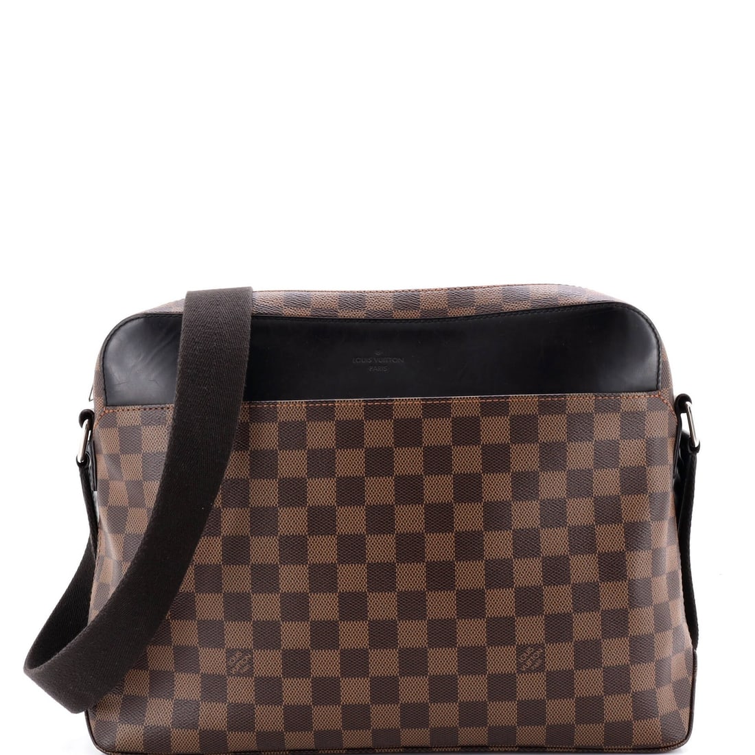 Louis Vuitton Damier MM Jake Messenger Bag: Louis Vuitton Damier MM Jake Messenger Bag A true classic, the Louis Vuitton Damier MM Jake Messenger Bag exudes timeless sophistication with its iconic Damier print and sleek, structured design.