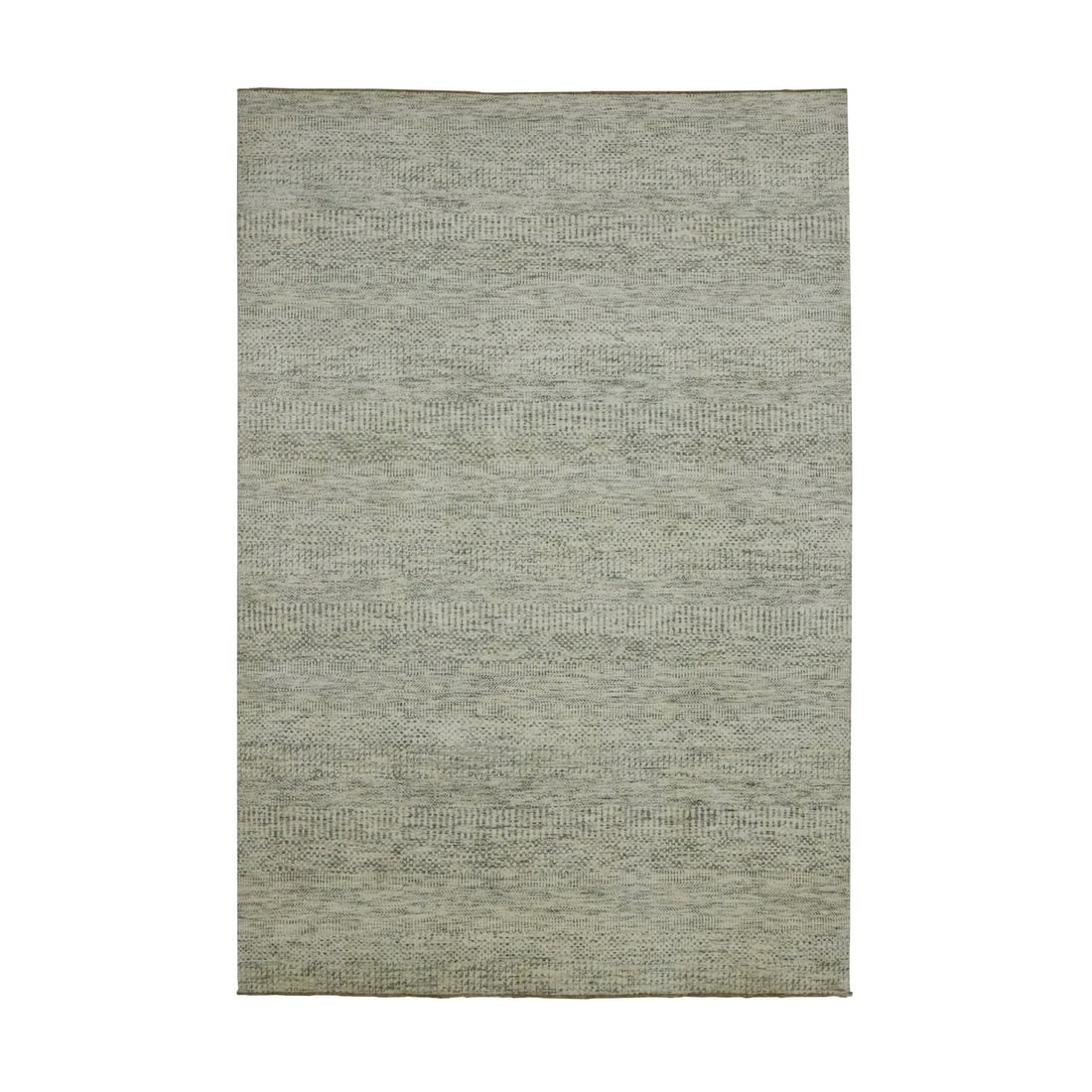 Rug 6'x9' Polar Bear White Modern Grass Design Hand Knotted Wool Oriental: Rug 6'x9' Polar Bear White Modern Grass Design Hand Knotted Wool Oriental Experience the timeless elegance of India's rich cultural heritage with this stunning 6'x9' hand-knotted wool rug, boasting an