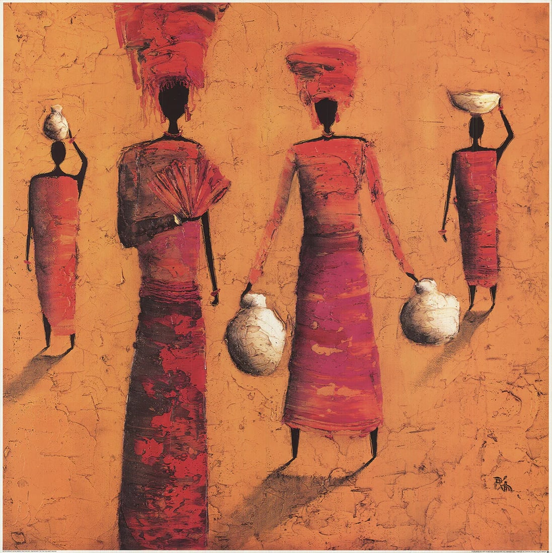 MICHEL RAUSCHER To the Village 27.25" x Offset Lithograph 2005 African Am: MICHEL RAUSCHER To the Village 27.25" x Offset Lithograph 2005 African Am Michel Rauscher's poignant "To the Village" (2005) is a stunning offset lithograph that captures the essence of African Americ