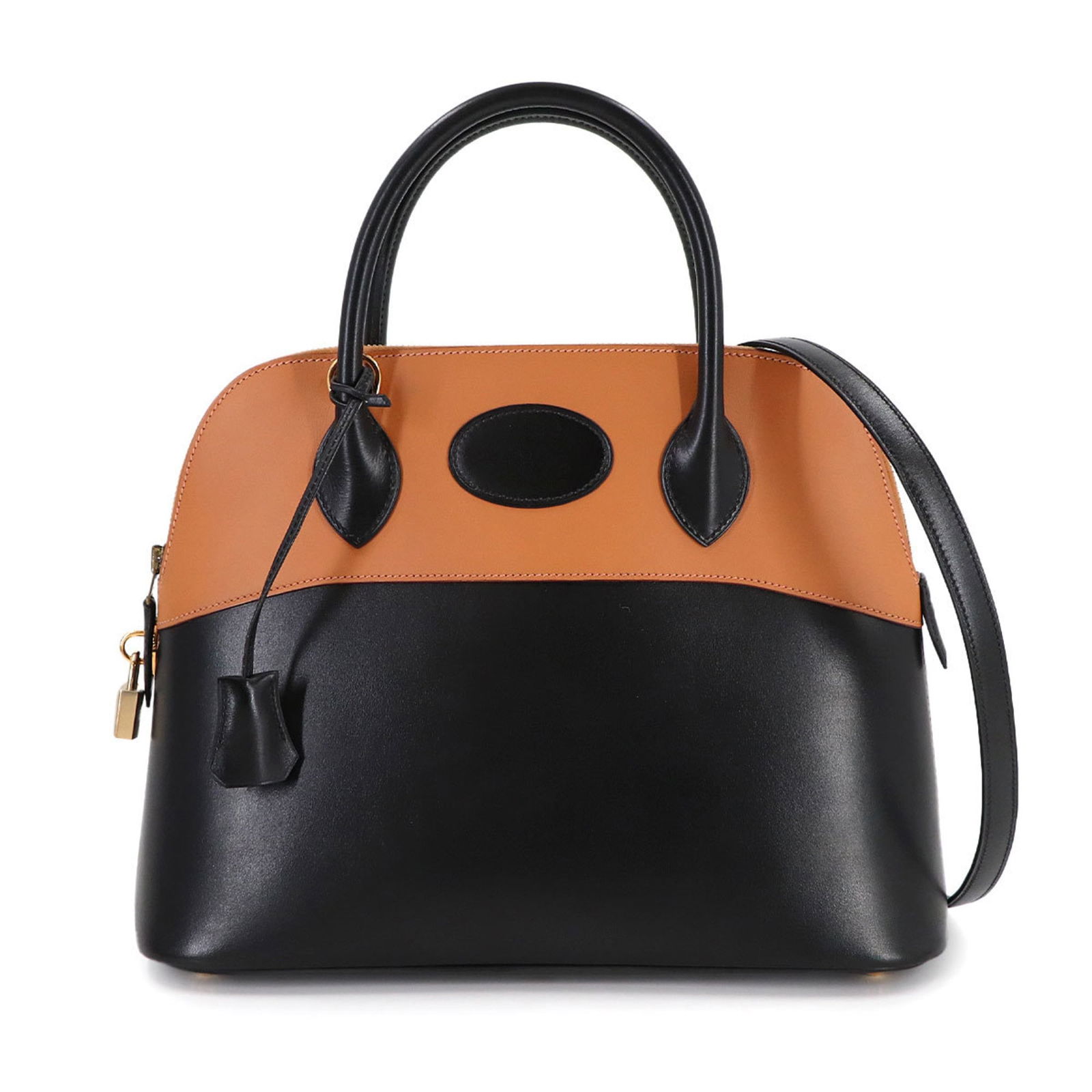 Chamonix Leather - Hermes Handbag Box Calf Leather: Chamonix Leather - Hermes Handbag Box Calf Leather Experience the timeless elegance of a pre-owned Hermes handbag, expertly crafted from rich Box Calf Leather and adorned with the iconic Chamonix