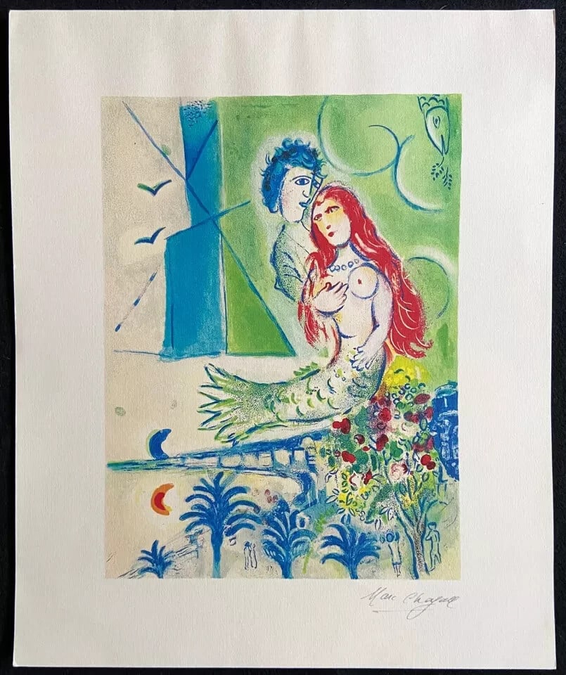 Marc Chagall Numbered Lithograph Published Sorlier - 2