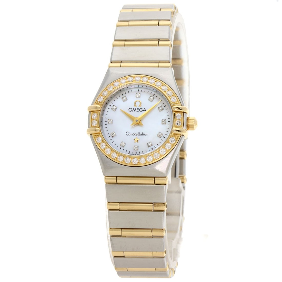 SSxK18YG OMEGA Constellation 12P Diamond Watches 1267.75 Stainless Steel/: SSxK18YG OMEGA Constellation 12P Diamond Watches 1267.75 Stainless Steel/ Experience the elegance of the OMEGA Constellation 12P Diamond Watches, boasting a stunning gold finish and sleek stainless