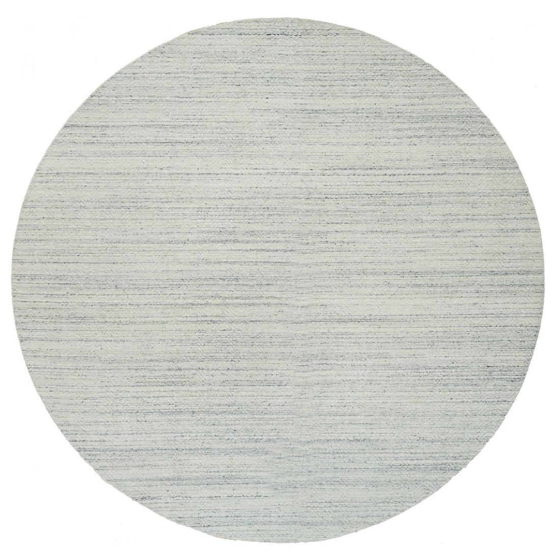 Beige Organic Wool Round Rug, 11'9"x11'9", Modern Design: Beige Organic Wool Round Rug, 11'9"x11'9", Modern Design Experience the warmth and elegance of handloomed wool in our stunning beige round rug, expertly crafted from 100% organic wool using