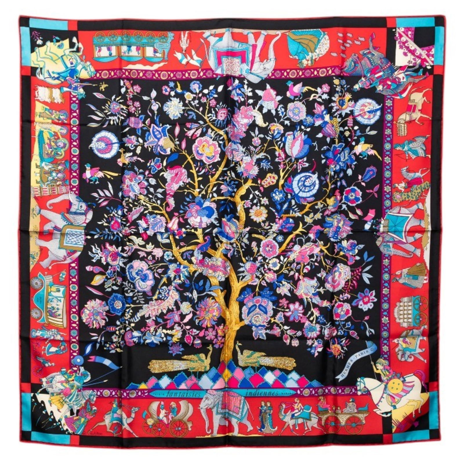 Hermes Silk Scarf: Hermes Silk Scarf Experience the timeless elegance of an authentic Herm?s silk scarf, crafted from luxurious materials and boasting a vibrant multi-color design that adds a pop of personality to any o