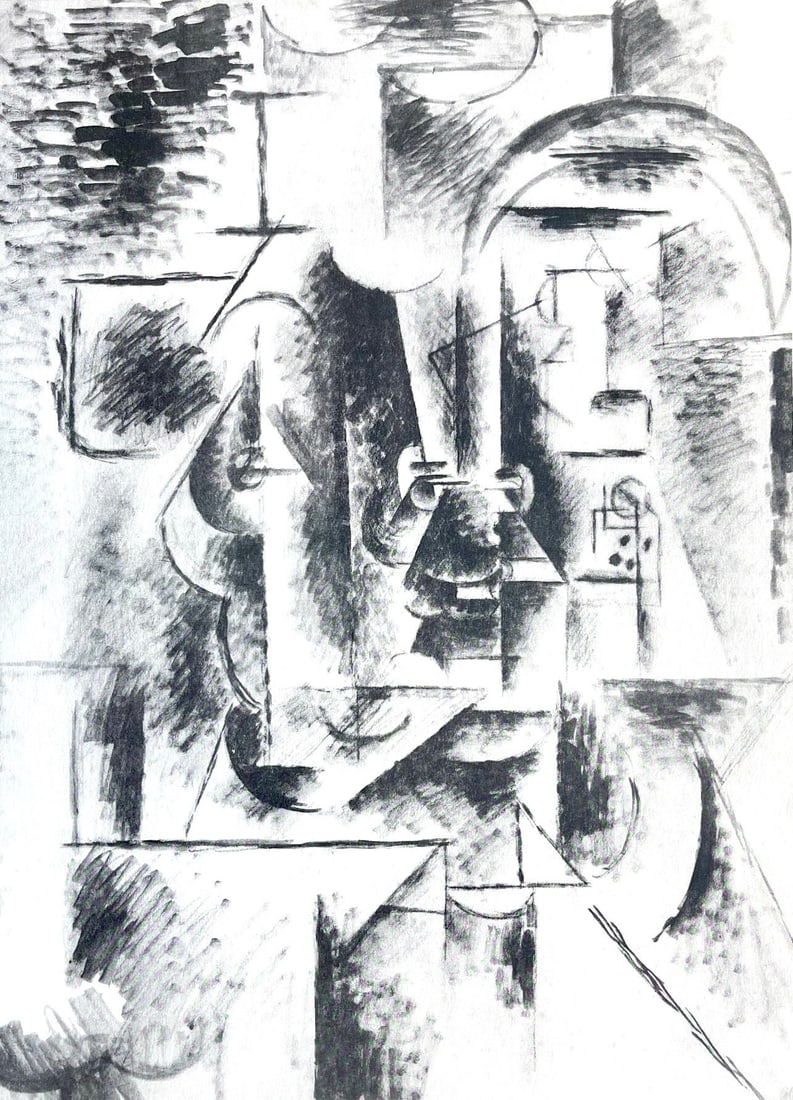 Lithograph - Pablo Picasso - Man with Pipe (Orozco 95) - Picasso: Fifteen Drawings: Lithograph - Pablo Picasso - Man with Pipe (Orozco 95) - Picasso: Fifteen Drawings A rare and iconic lithograph by Pablo Picasso, "Man with Pipe (Orozco 95)" from his 1946 folio "Picasso: Fifteen