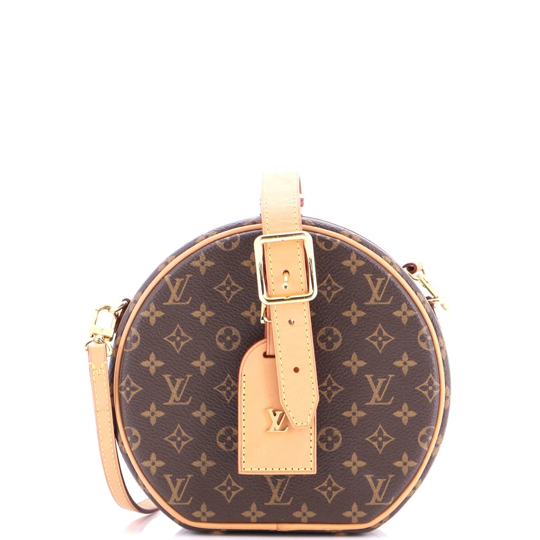 Louis Vuitton Petite Boite Chapeau Bag in Monogram Canvas: Louis Vuitton Petite Boite Chapeau Bag in Monogram Canvas The Louis Vuitton Petite Boite Chapeau Bag is a stylish and practical accessory that combines classic design with modern functionality. With