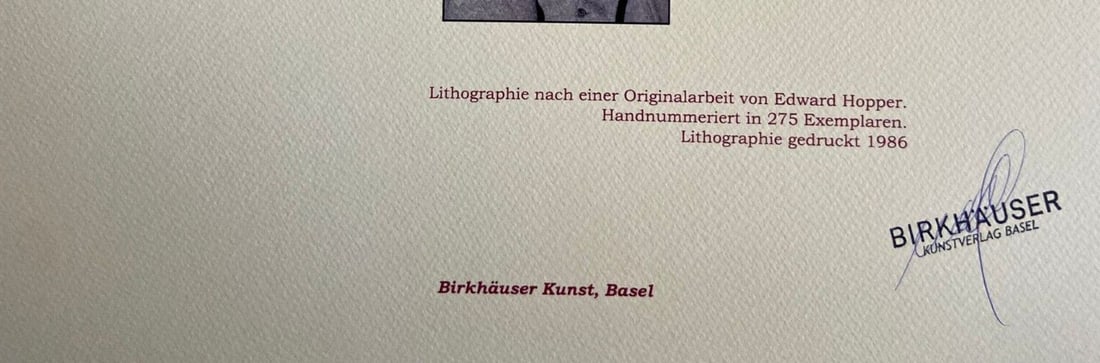 Edward Hopper Lithograph #275 - 10