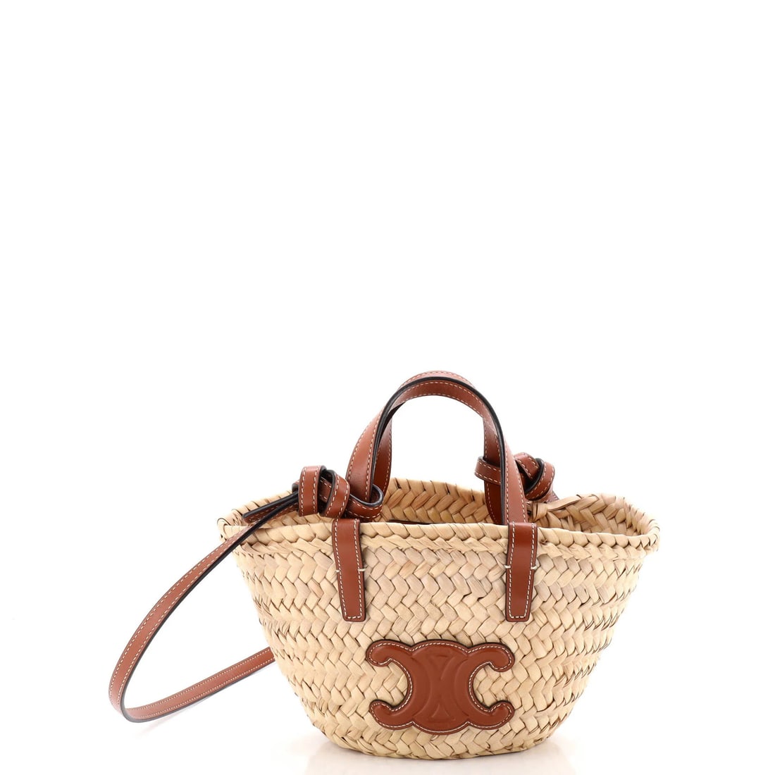 Celine Nano Raffia Leather Triomphe Shoulder Bag: Celine Nano Raffia Leather Triomphe Shoulder Bag The Celine Nano Raffia Leather Triomphe Shoulder Bag is a stylish and versatile accessory that combines the best of both worlds - luxurious leather