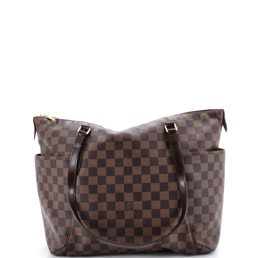 Louis Vuitton Damier MM Totally Handbag: Louis Vuitton Damier MM Totally Handbag A classic Louis Vuitton Totally Handbag in iconic Damier MM print, this timeless tote boasts a rich brown canvas exterior and vibrant red interior, perfectly