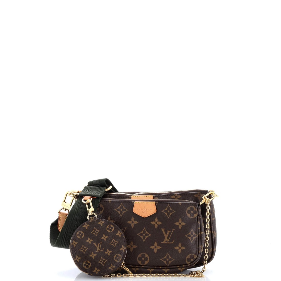 Canvas Louis Vuitton Multi Pochette Accessoires Monogram: Canvas Louis Vuitton Multi Pochette Accessoires Monogram A rare and stylish find, the Louis Vuitton Multi Pochette Accessoires Monogram is a timeless cross-body bag that exudes classic luxury. With