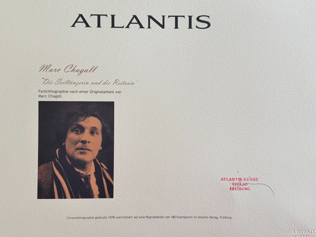 Numbered Marc Chagall Lithograph - 10