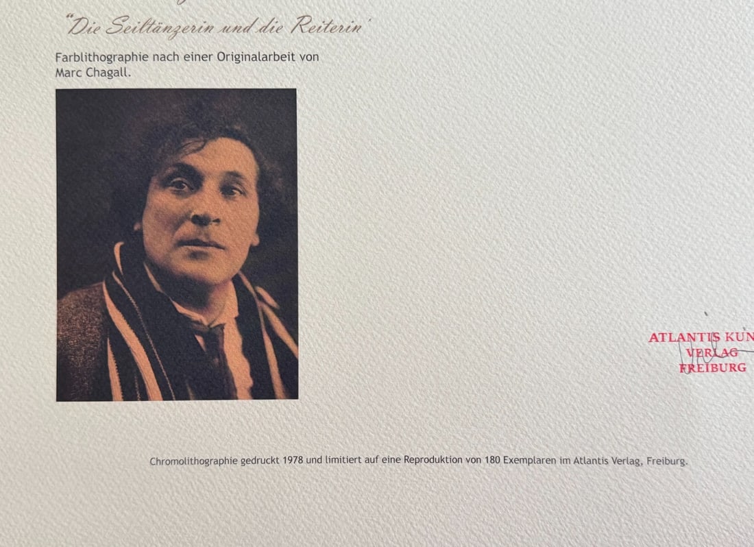 Numbered Marc Chagall Lithograph - 13