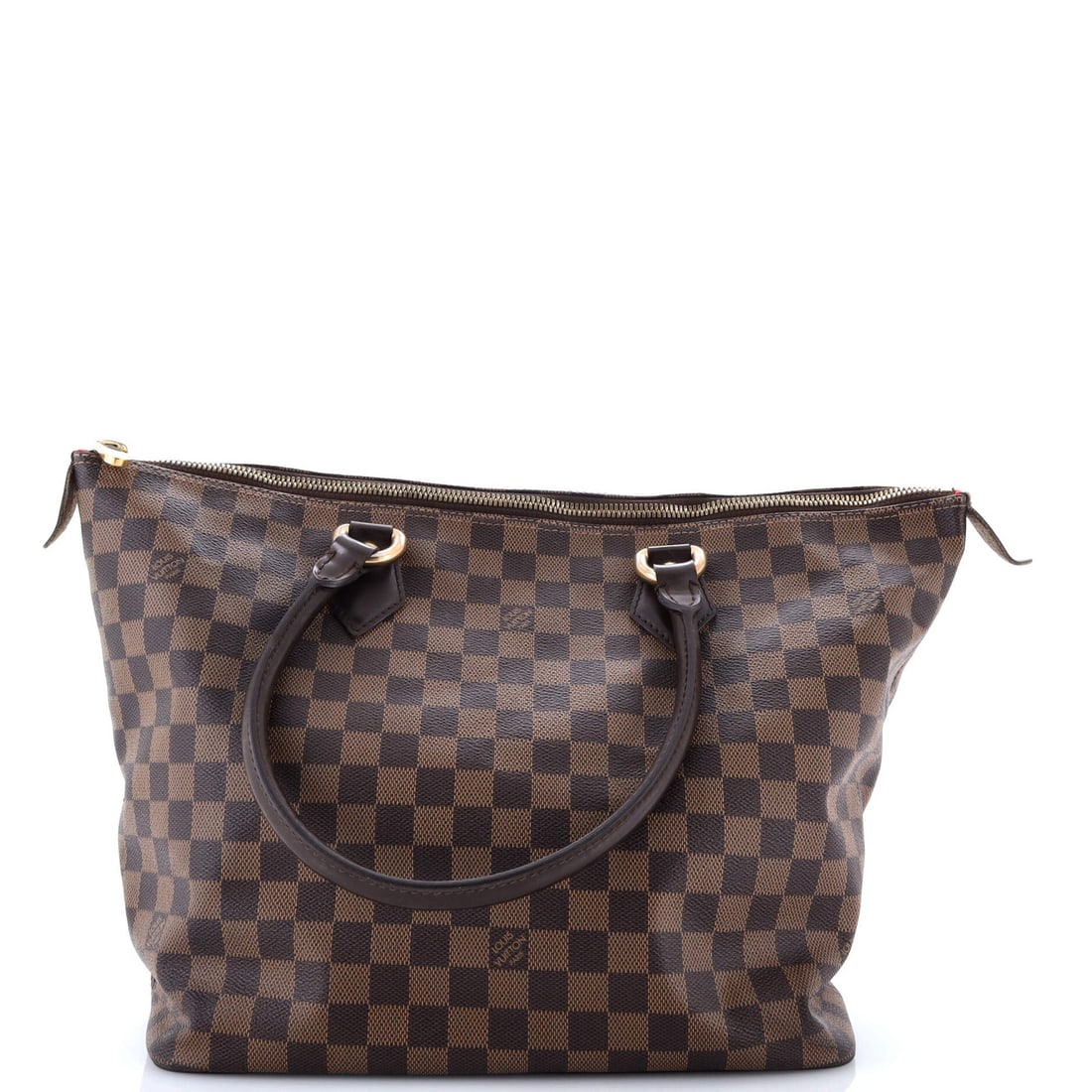 Louis Vuitton Damier MM Handbag: Louis Vuitton Damier MM Handbag A timeless classic, the Louis Vuitton Damier MM Handbag boasts its iconic canvas coated exterior in rich brown, adorned with the signature Damier pattern. With its
