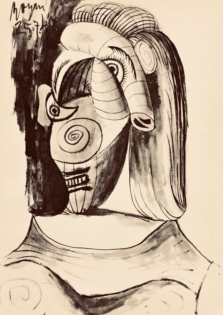 Pablo Picasso, Composition, Carnet de dessins Cahiers dArt, Lithograph: Pablo Picasso, Composition, Carnet de dessins Cahiers dArt, Lithograph A rare opportunity to own a piece of art history, this unsigned lithograph by Pablo Picasso is part of the highly sought-after