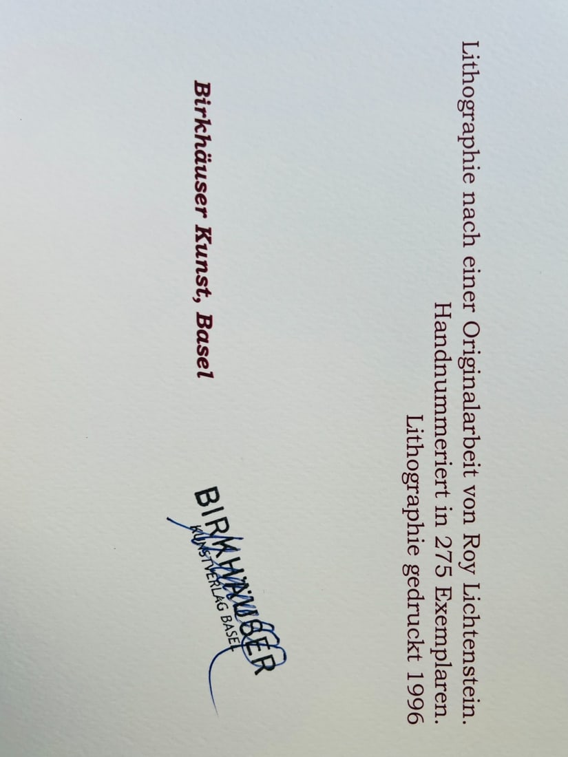 Numbered Roy Lichtenstein Lithograph - 13